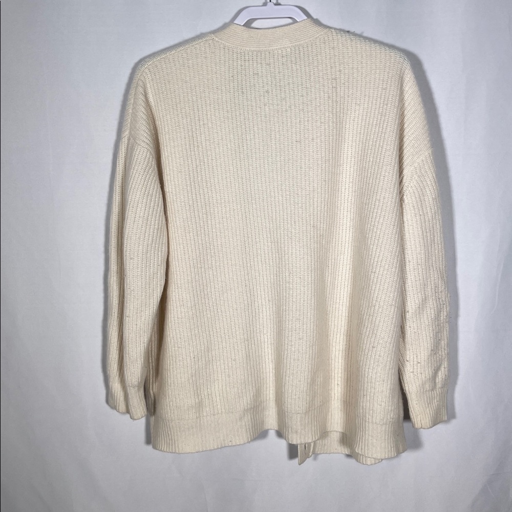 JENNI KAYNE WOMENS CASHMERE CARDIGAN SWEATER IVORY SMALL - Picture 8 of 8